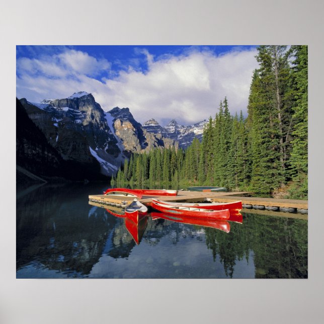 Pôster Canadá, Alberta, Lago Moraine. O espelho d'água (Frente)