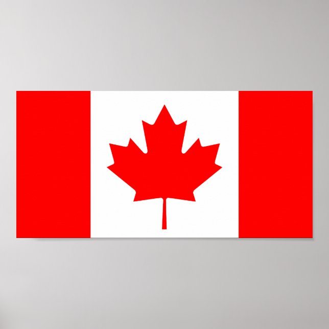 Pôster Canadá - Bandeira Canadiana (Frente)