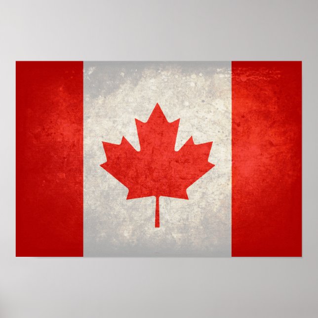 Pôster Canadá; Bandeira Canadiana (Frente)
