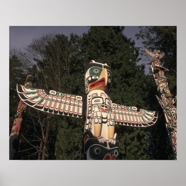 Poster Canadá, Colômbia Britânica, Vancouver. Nativo (Frente)