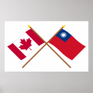 Poster Canadá e bandeiras cruzadas Formosa