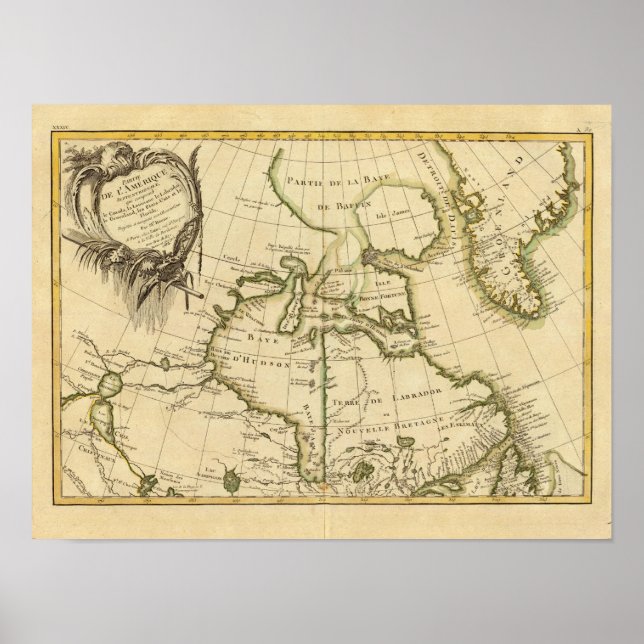 Pôster Canadá e Gronelândia (Frente)