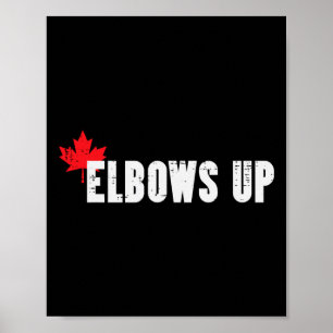 Poster Canadá Hockey Cotovelos Acima Folha de Bordo Canad