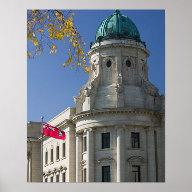 Pôster CANADÁ, Manitoba, Winnipeg: Os Tribunais de Direit (Frente)