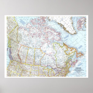 Poster "Canadá: MAPA de 1961 clássicos…