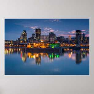 Pôster Canada, Montreal, skyline and Old Port
