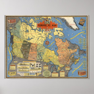 Poster Canadá na guerra