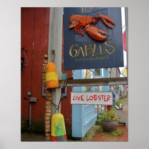 Poster Canadá, New Brunswick, Rua Andrews.Colorido
