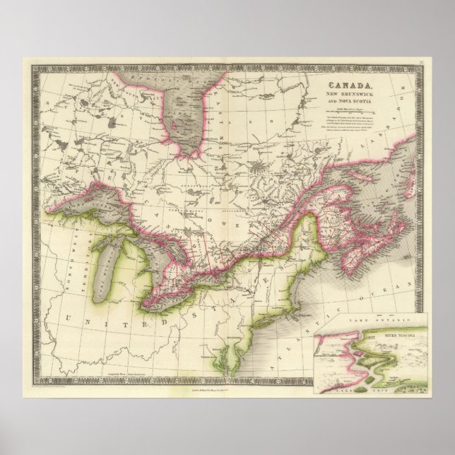 Pôster Canadá, Nova Bruxelas e Nova Escócia (Frente)