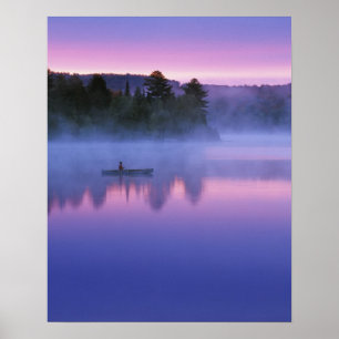 Pôster Canadá, Ontário, Parque Algonguin, Canoísta