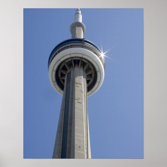 Pôster Canadá, Ontário, Toronto. Topo da Torre CN com (Frente)