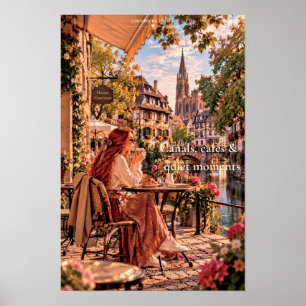 Poster Canais Cafés Momentos Silenciosos Estrasburgo Fran