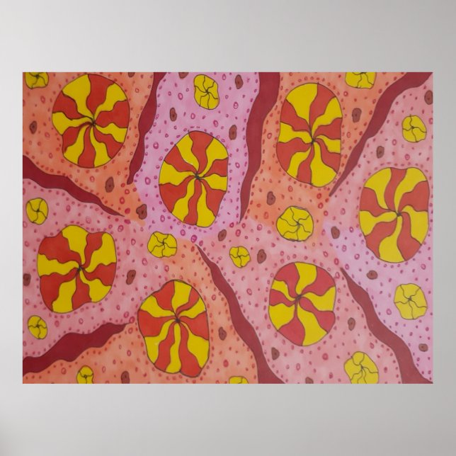 Poster Canais Cósmicos Rosa (Frente)