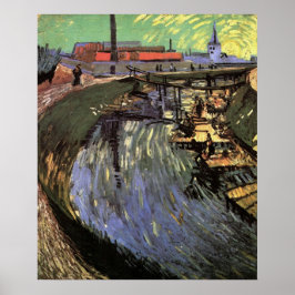 Pôster Canal com Washing, de Vincent van Gogh