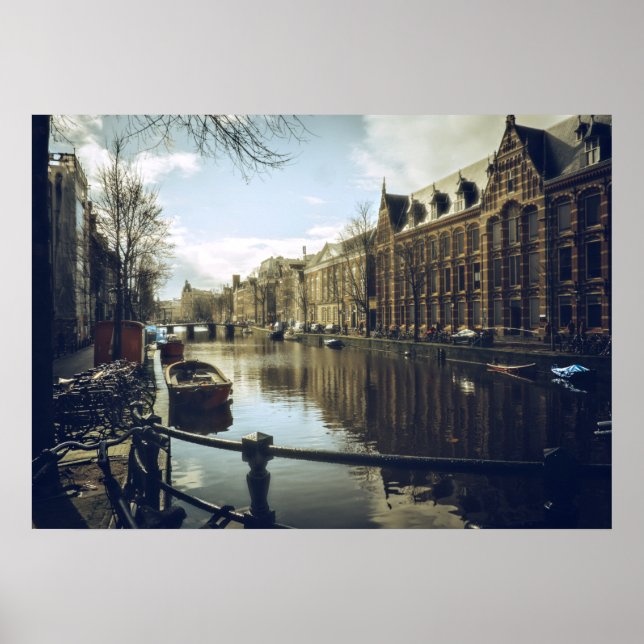 Poster Canal de Amsterdã (Frente)