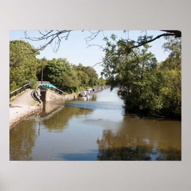 Poster Canal de Macclesfield Higher Poynton Cheshire (Frente)