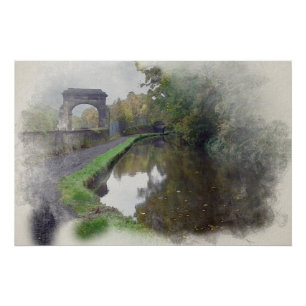 Pôster Canal de Rochdale, Arco Sagar Richards, Luddendenf