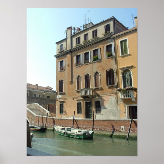 Pôster Canal de Veneza Itália (Frente)