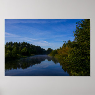 Poster Canal do céu céu do lago de paisagem natural
