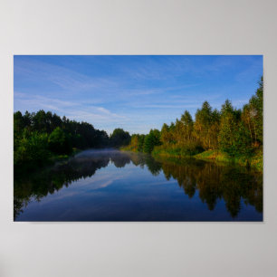Poster Canal do céu céu do lago de paisagem natural