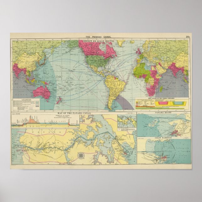 Poster Canal do Panamá (Frente)