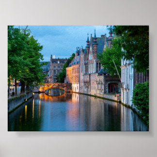Poster Canal em Bruges