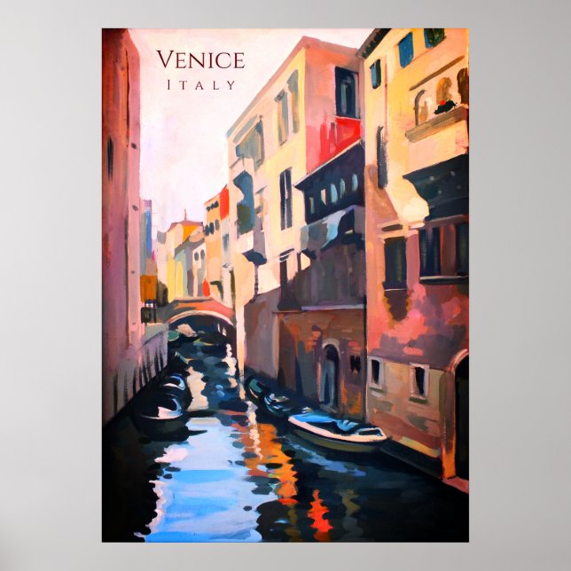 Poster Canal em Veneza Itália (Frente)
