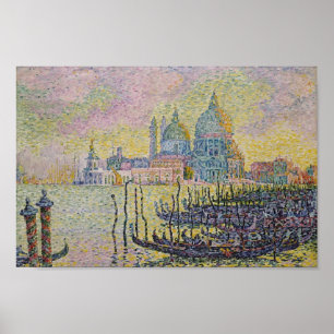 Pôster Canal grande de Paul Signac- (Venise)