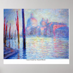 Pôster Canal grande por Claude Monet