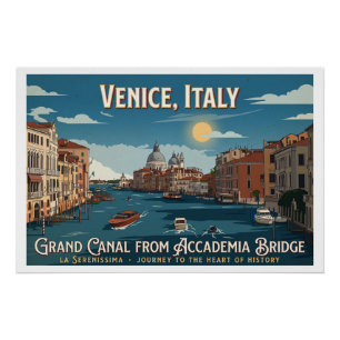 Pôster Canal Grande visto da Ponte Accademia, Veneza