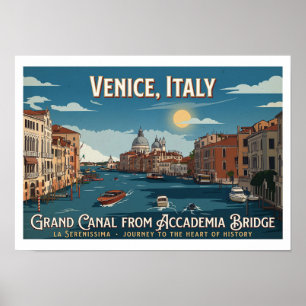 Poster Canal Grande visto da Ponte Accademia, Veneza