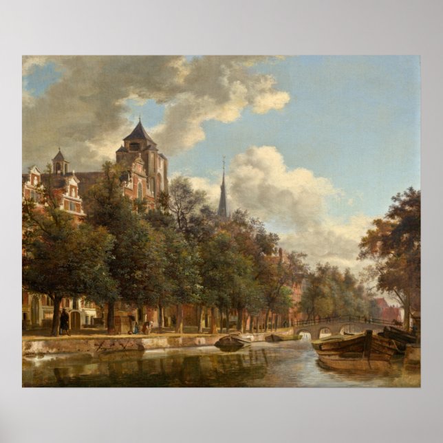 Poster Canal Holandês - Jan van der Heyden Fine Art Poste (Frente)