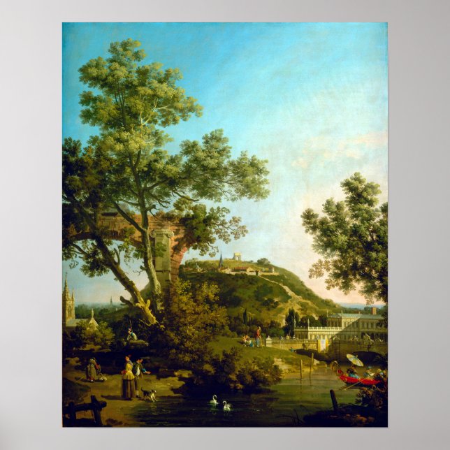 Poster Canaletto English Landscape Capriccio (Frente)