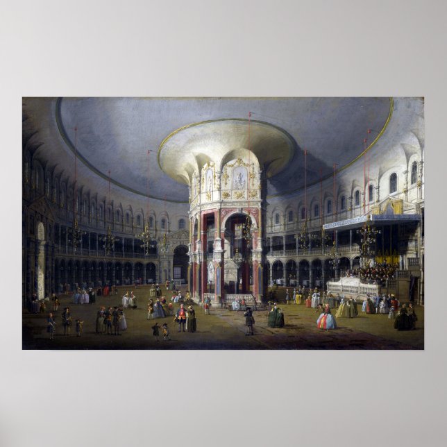 Poster Canaletto London Interior do Rotunda (Frente)