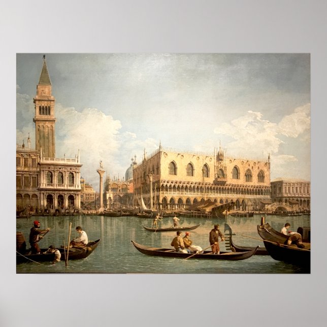 Poster Canaletto - Vista de San Marco Veneza (Frente)