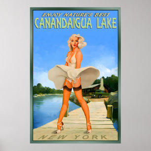 Poster CANANDAIGUA LAKE Nova York -Marilyn Monroe Viagem