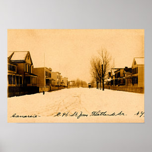 Pôster Canarsie Brooklyn Nova Iorque Flatlands Ave 1910