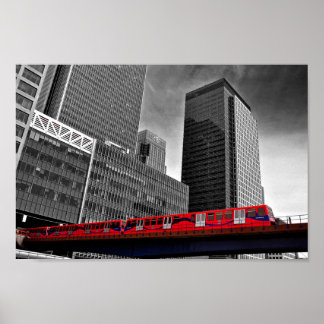 Poster Canary Wharf London Docklands England UK