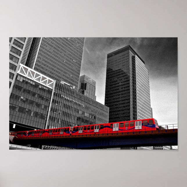 Poster Canary Wharf London Docklands England UK (Frente)