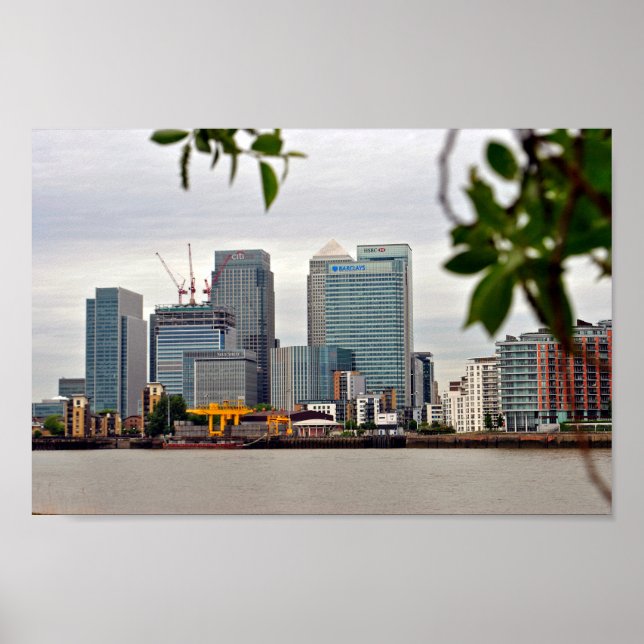 Poster Canary Wharf London Docklands Inglaterra Reino Uni (Frente)
