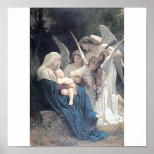 Pôster Canção das belas artes de Bouguereau dos anjos