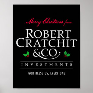 Poster Canção de Natal Robert Bob Cratchit Ebenezer Scroo