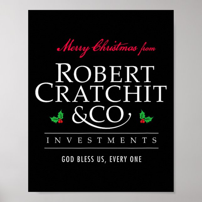 Poster Canção de Natal Robert Bob Cratchit Ebenezer Scroo (Frente)