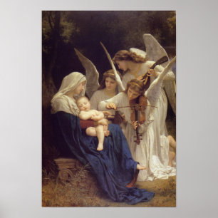 Pôster Canção do ` dos anjos por Bouguereau