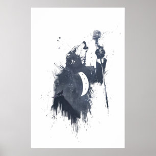 Poster canção do lobo (azul)