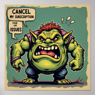 Poster Cancelar minha assinatura para seus problemas