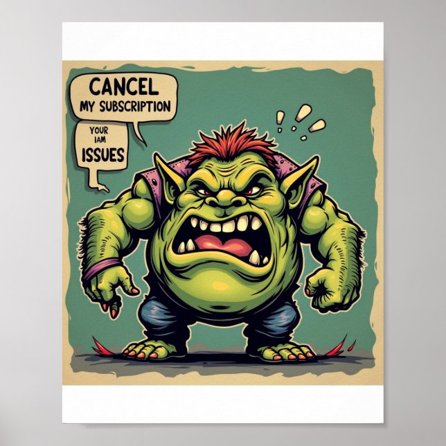 Poster Cancelar minha assinatura para seus problemas (Frente)