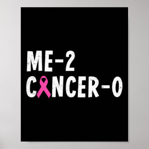 Poster Cancer 0 Cor de Fita Rosa Cancer Mama Sensibilizaç