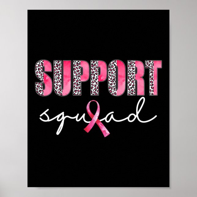 Poster Cancer A do Guerreiro Rosa-Rosa-Leopardo de Suport (Frente)