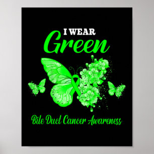 Poster Cancer Bile Duct Sensibilização Eu Visto Borboleta